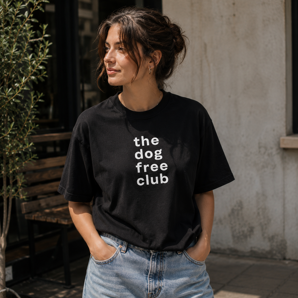 The Dog Free Club Stacked Logo T-Shirt
