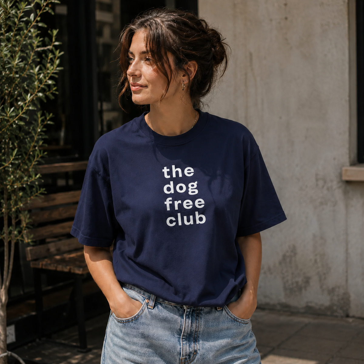The Dog Free Club Stacked Logo T-Shirt