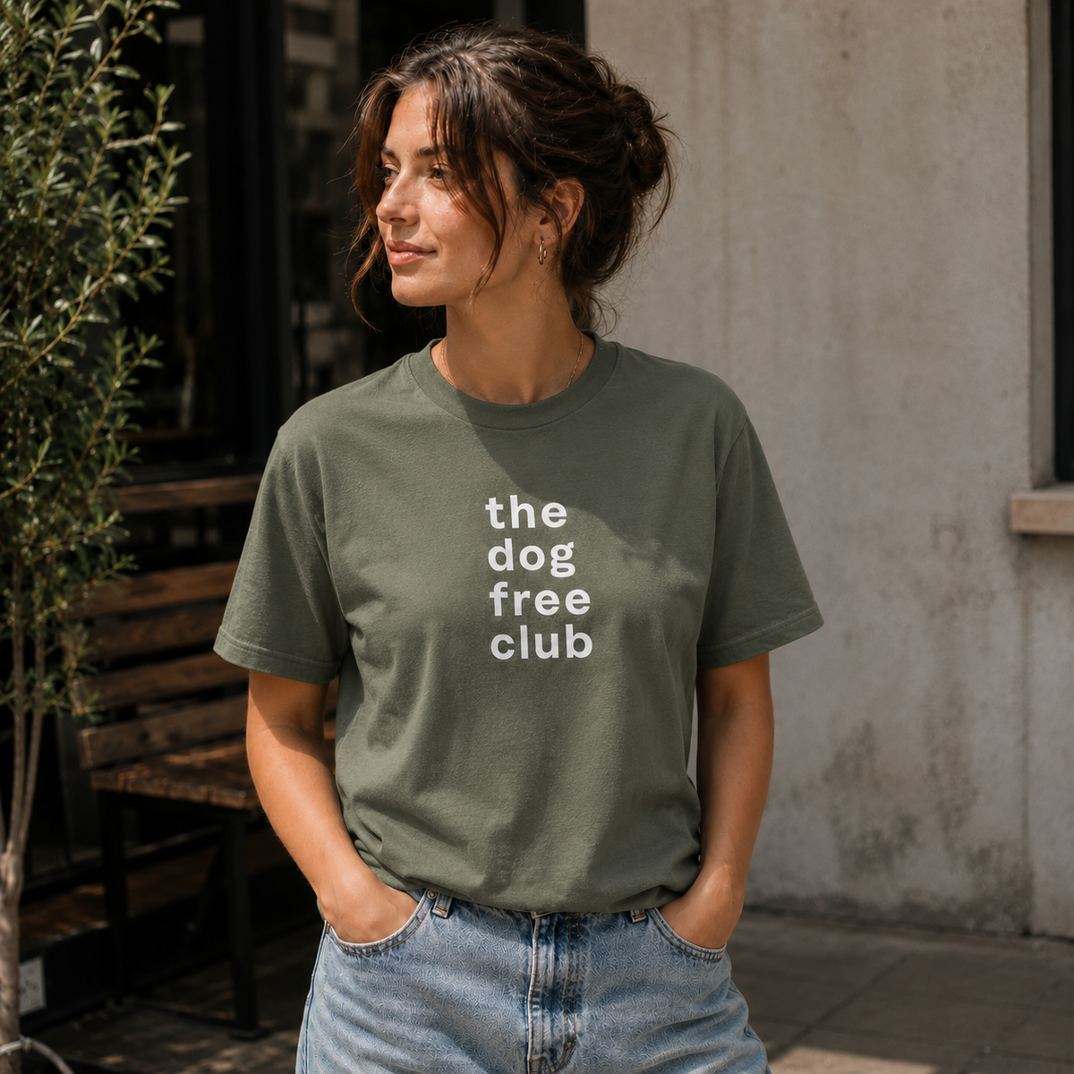 The Dog Free Club Stacked Logo T-Shirt