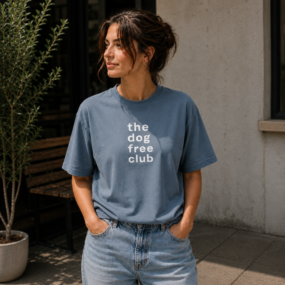 The Dog Free Club Stacked Logo T-Shirt